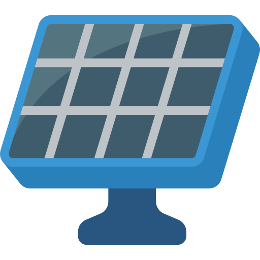 panele słoneczne Basic Miscellany Flat ikona