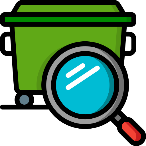contenedor de basura Basic Miscellany Lineal Color icono