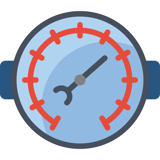 Pressure gauge Basic Miscellany Flat icon