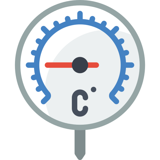 thermomètre Basic Miscellany Flat Icône