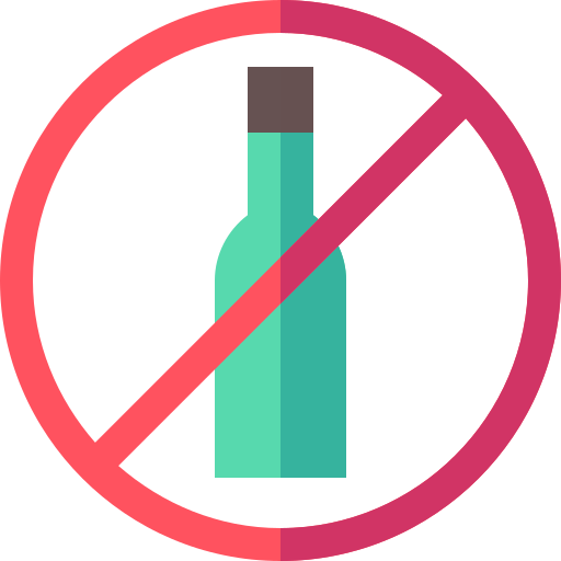 no alcohol Basic Straight Flat icono