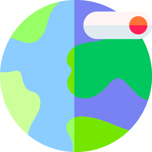 aarde uur Basic Rounded Flat icoon