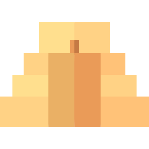 pirámide de chichén itzá Basic Straight Flat icono