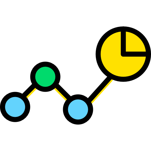 liniendiagramm Basic Miscellany Yellow icon