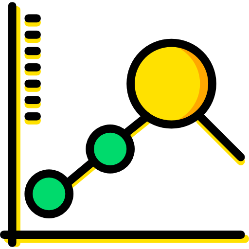 liniendiagramm Basic Miscellany Yellow icon
