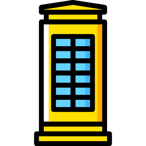 cabine telefônica Basic Miscellany Yellow Ícone
