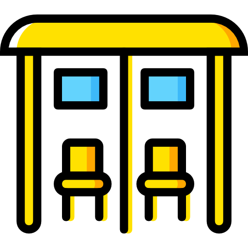 Bus stop Basic Miscellany Yellow icon