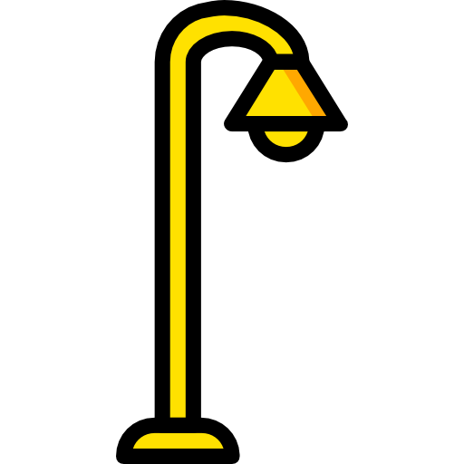 iluminação pública Basic Miscellany Yellow Ícone
