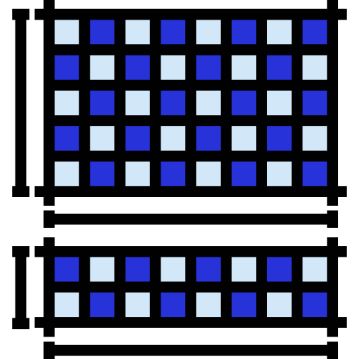 siatka Detailed Straight Lineal color ikona