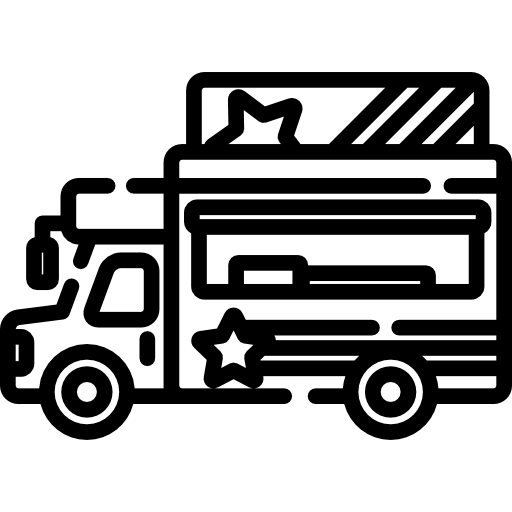 ciężarówka z żywnością Special Lineal ikona