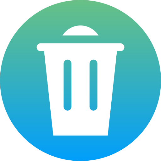 contenedor de basura Generic Flat Gradient icono