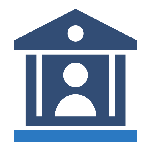 銀行口座 Generic Blue icon