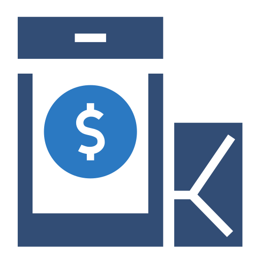 mobiles banking Generic Blue icon