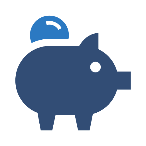 geld sparen Generic Blue icon