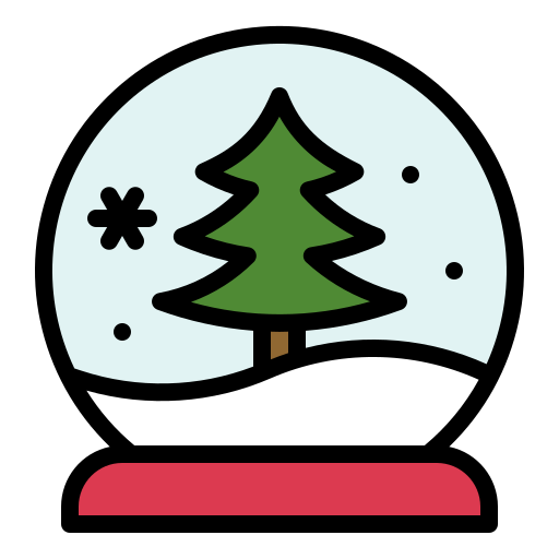 Снежный шар Generic Outline Color иконка
