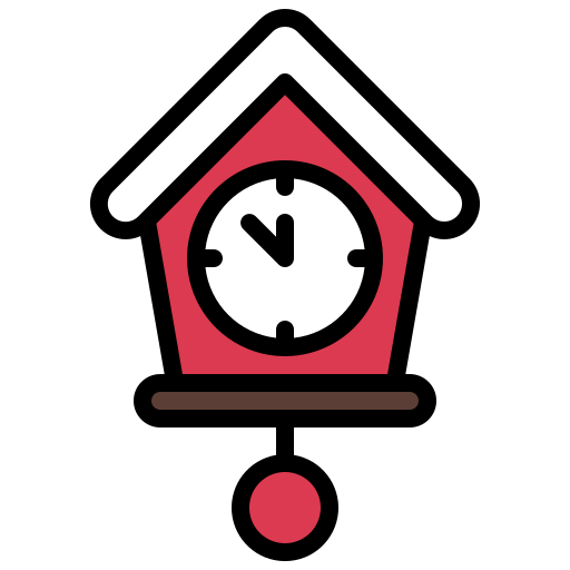 reloj cucú Generic Outline Color icono