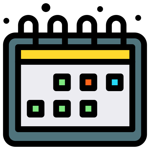 calendario Generic Outline Color icono