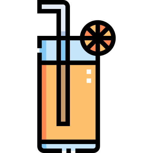 레몬 에이드 Detailed Straight Lineal color icon