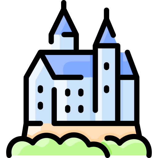 neuschwanstein kasteel Vitaliy Gorbachev Lineal Color icoon