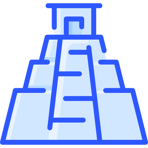 chichen itza pyramide Vitaliy Gorbachev Blue icon