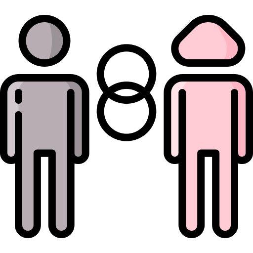 heterosexual Special Lineal color icono