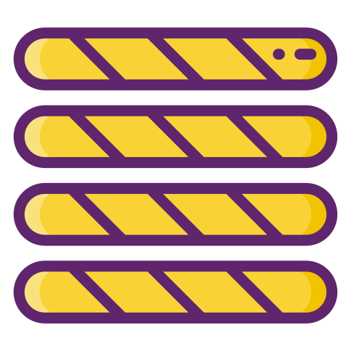 paluszki chlebowe Flaticons Lineal Color ikona