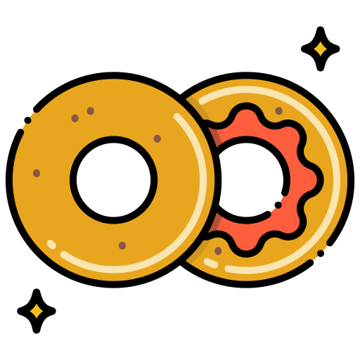bagel Flaticons Lineal Color icoon