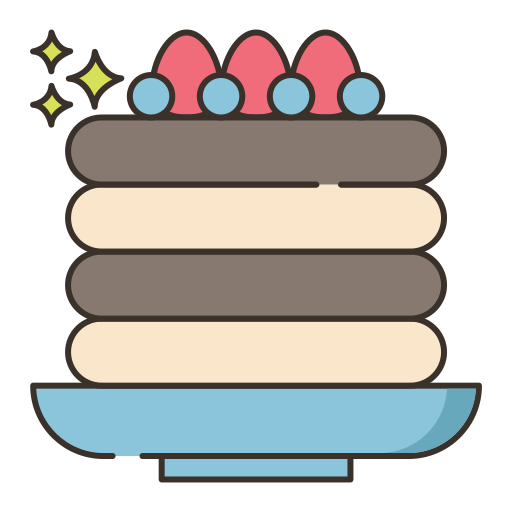 Pancake Flaticons Lineal Color icon