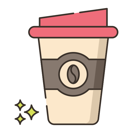 filiżanka kawy Flaticons Lineal Color ikona