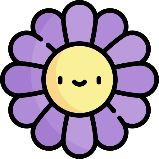 꽃 Kawaii Lineal color icon