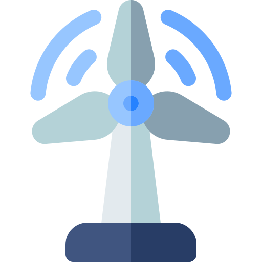 windmolen Basic Rounded Flat icoon