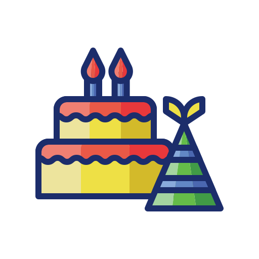 wszystkiego najlepszego z okazji urodzin Flaticons Lineal Color ikona