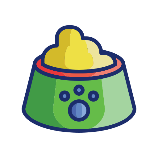 Pet bowl Flaticons Lineal Color icon
