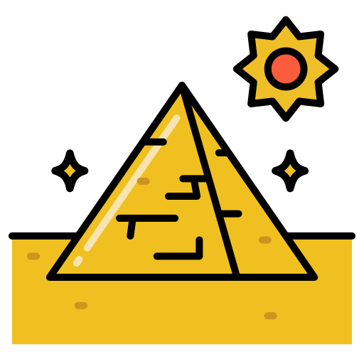 pyramide Flaticons Lineal Color Icône