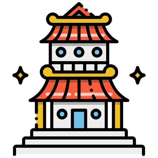 Temple Flaticons Lineal Color icon