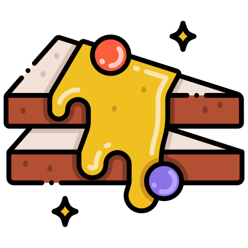French toast Flaticons Lineal Color icon