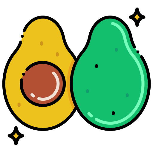Авокадо Flaticons Lineal Color иконка