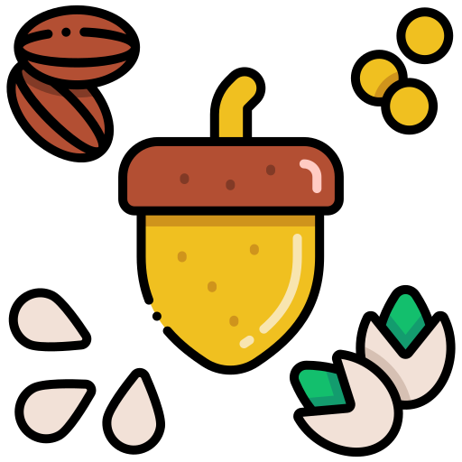 Nut Flaticons Lineal Color icon