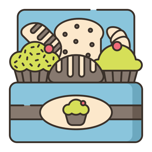 ciasto Flaticons Lineal Color ikona
