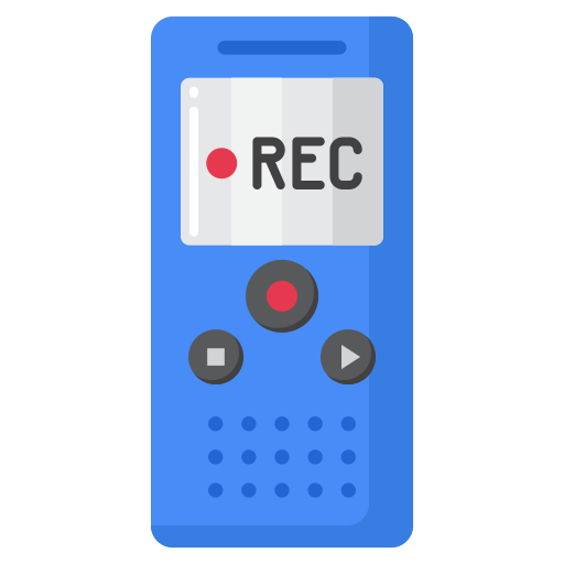 grabadora de voz Flaticons Flat icono