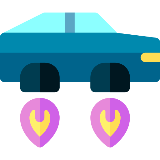 latający samochód Basic Rounded Flat ikona