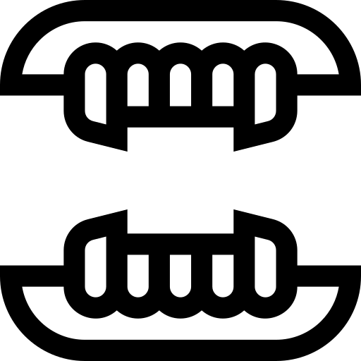 hoektanden Basic Straight Lineal icoon