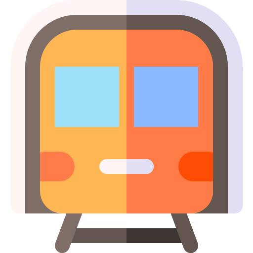 Поезд Basic Rounded Flat иконка