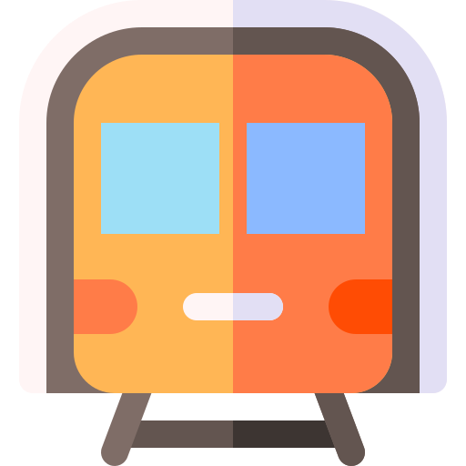 tren Basic Rounded Flat icono