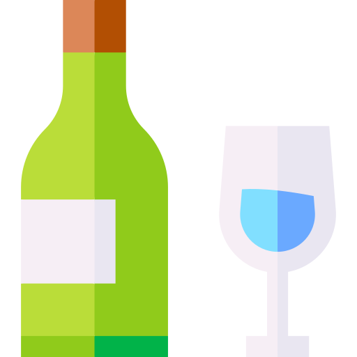 botella de vino Basic Straight Flat icono