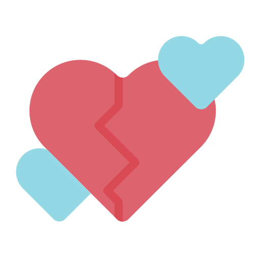 Broken heart Generic Flat icon