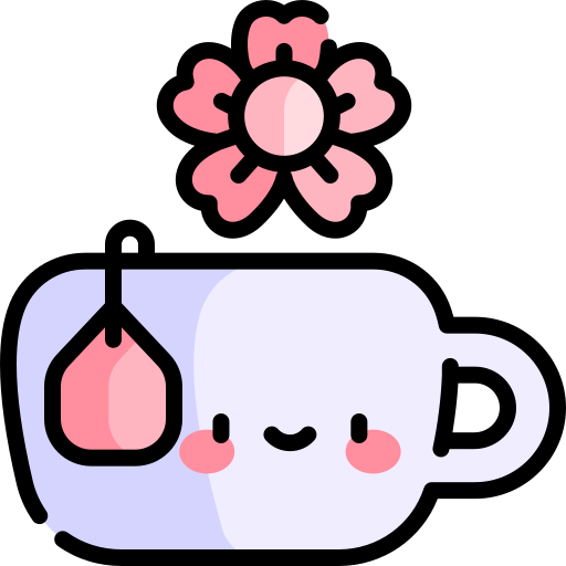 tè Kawaii Lineal color icona