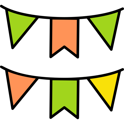 Bunting Generic Outline Color icon