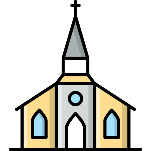 kerk Generic Outline Color icoon