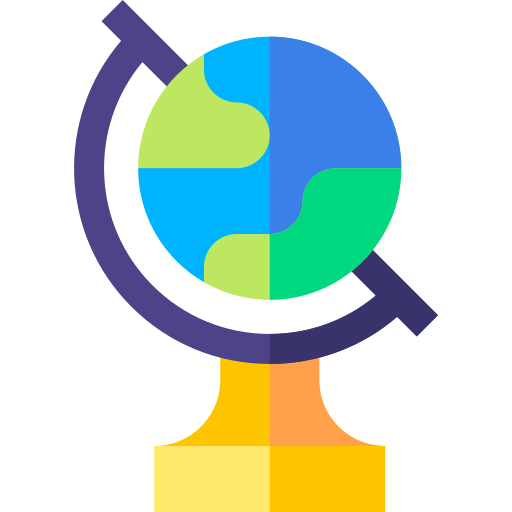 Globe earth Basic Straight Flat icon
